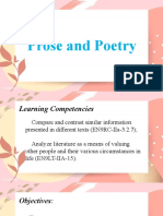 Unit 6 Lesson 3 Prose and Poetry