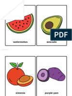 Fruits Flashcards A4 PDF