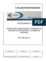 PR-OPE-MA-01 Rev2 Inspección, Mantención y Pruebas Detección de Alarma