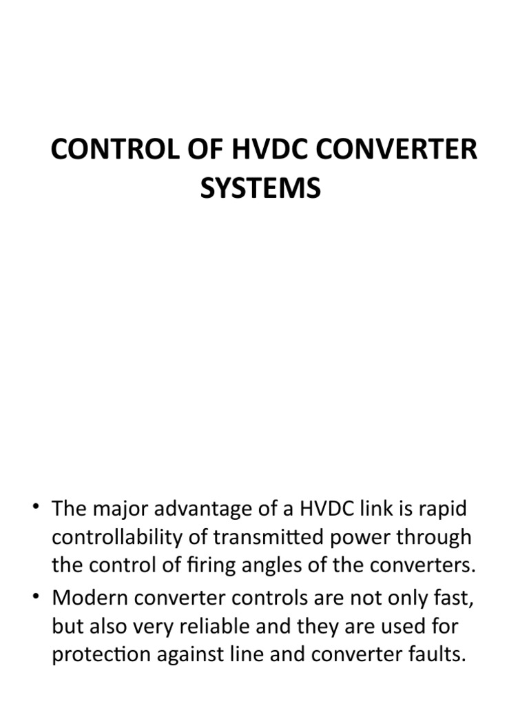 Control of HVDC Converter Systems PDF Power Inverter Rectifier