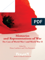 Elena Lamberti, Vita Fortunati-Memories and Representations of War - The Case of World War I and World War II (Textxet Studies in Comparative Literature) (2009)