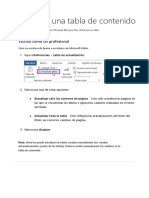 Actualizar Una Tabla de Contenido - Word PDF