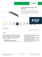 Proyector LED lineal doble, 72W, 220V, 1m