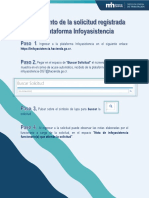 Seguimiento de La Solicitud Registrada en Plataforma Infoyasistencia