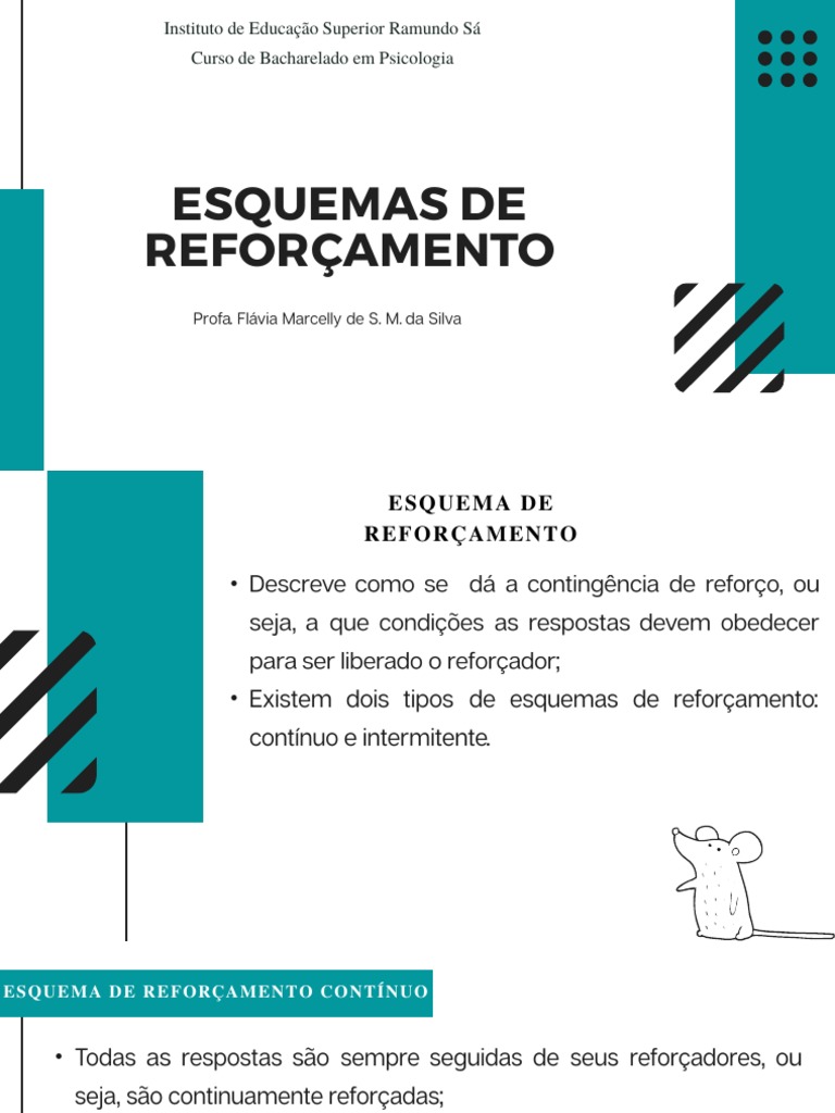 (AULA 9) - Esquema de Reforçamento PDF | PDF | Tempo | Psicologia