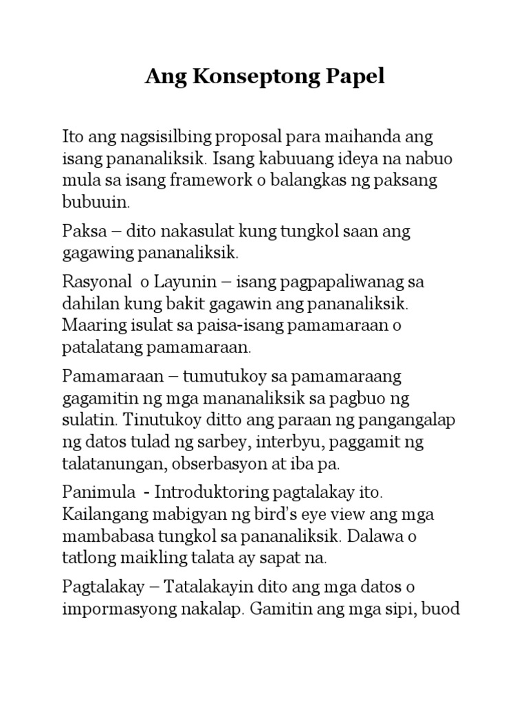 Ang Konseptong Papel | PDF
