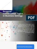 Personal Conversation Topics in Business Settings