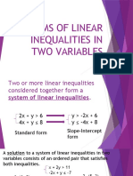 Systems of Linear Inequalities in Two Variables