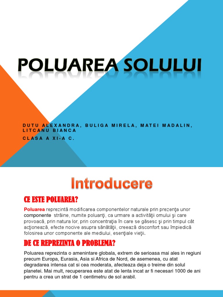 Poluarea Solului PDF | PDF