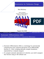 Automatic Differentiation Simons - Summer - School - Talk - August - 21st