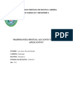 RADIOLOGÍA DIGITAL ALCANCE Y ÁMBITO APLICATIVO Carrera Radiologia Bioquimica y Armacia Universidad Catolica de Bolivia