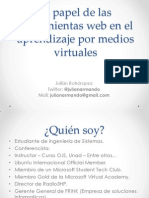 El Papel de Las Herramientas Web en El Aprendizaje Por Medios Virtuales