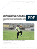 Juan Carlos Portilla, El Peruano Que Le Ganó A CR7, Chocó Con Messi y Hoy Juega Copa Perú