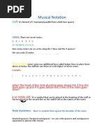 Basic Music Notes and Their Values | PDF