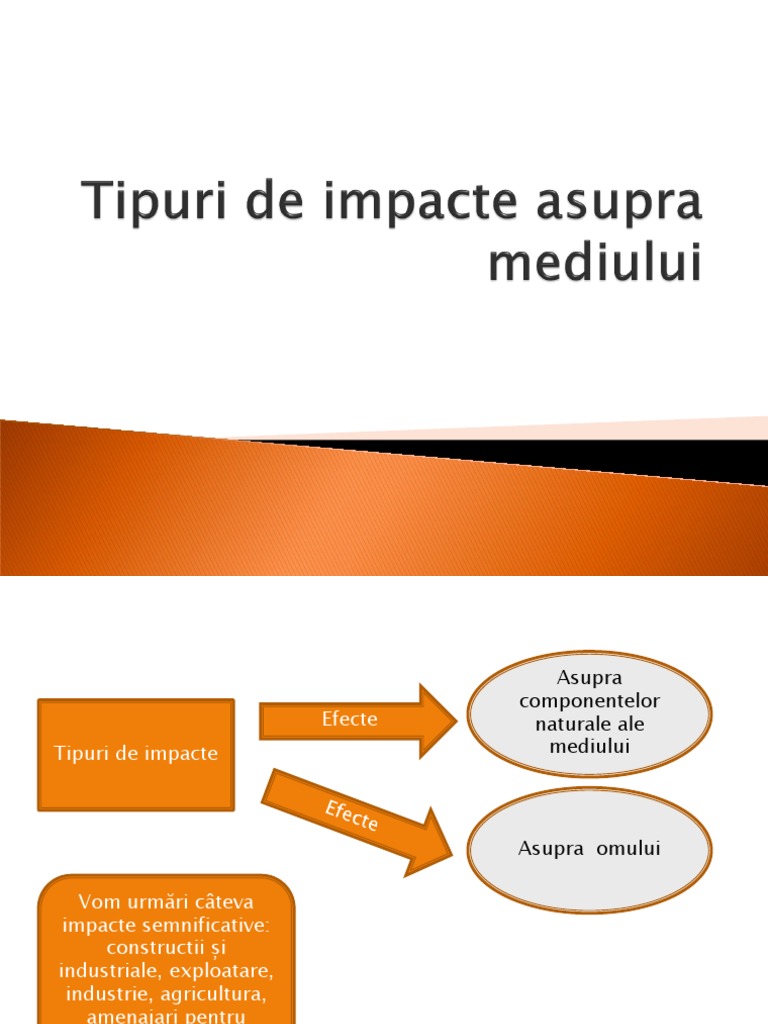 Tipuri de Impacte Asupra Mediului | PDF