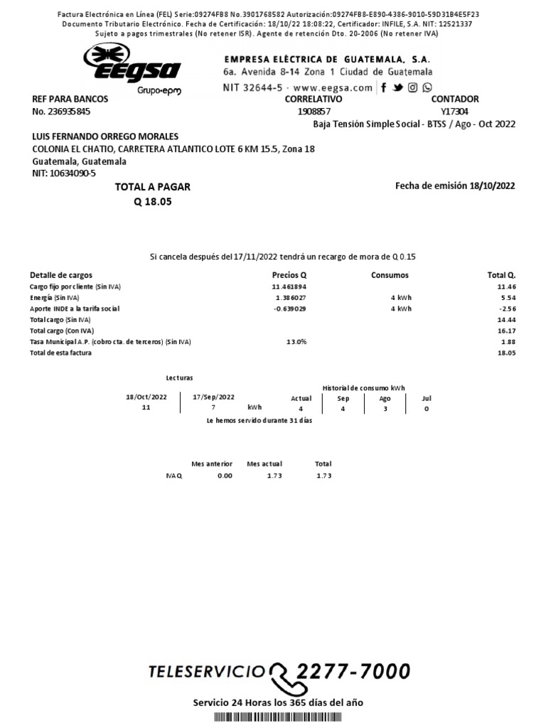 Pago de Luz PDF | PDF | Pagos | Economias