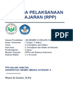 Rencana Pelaksanaan Pembelajaran (RPP) : Riani Al Astari, S.PD