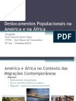 CAP. 4 Deslocamentos Populacionais Na América e Na África