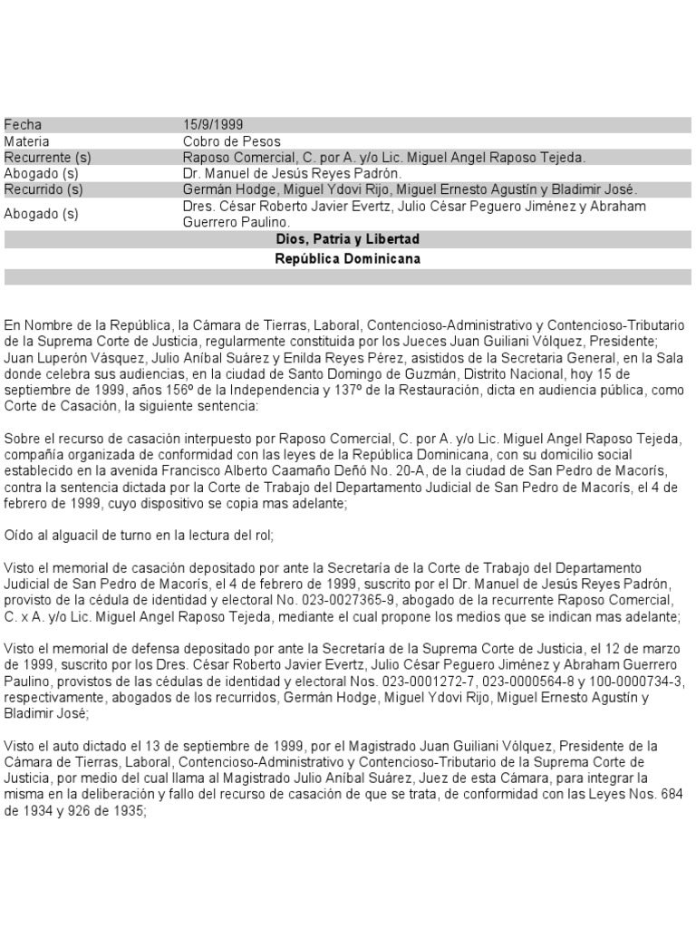 Consulta Sentencias de La Suprema Corte de Justicia 1 | PDF | Sentencia