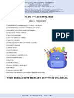 Lista de Utiles Escolares Transicion PDF