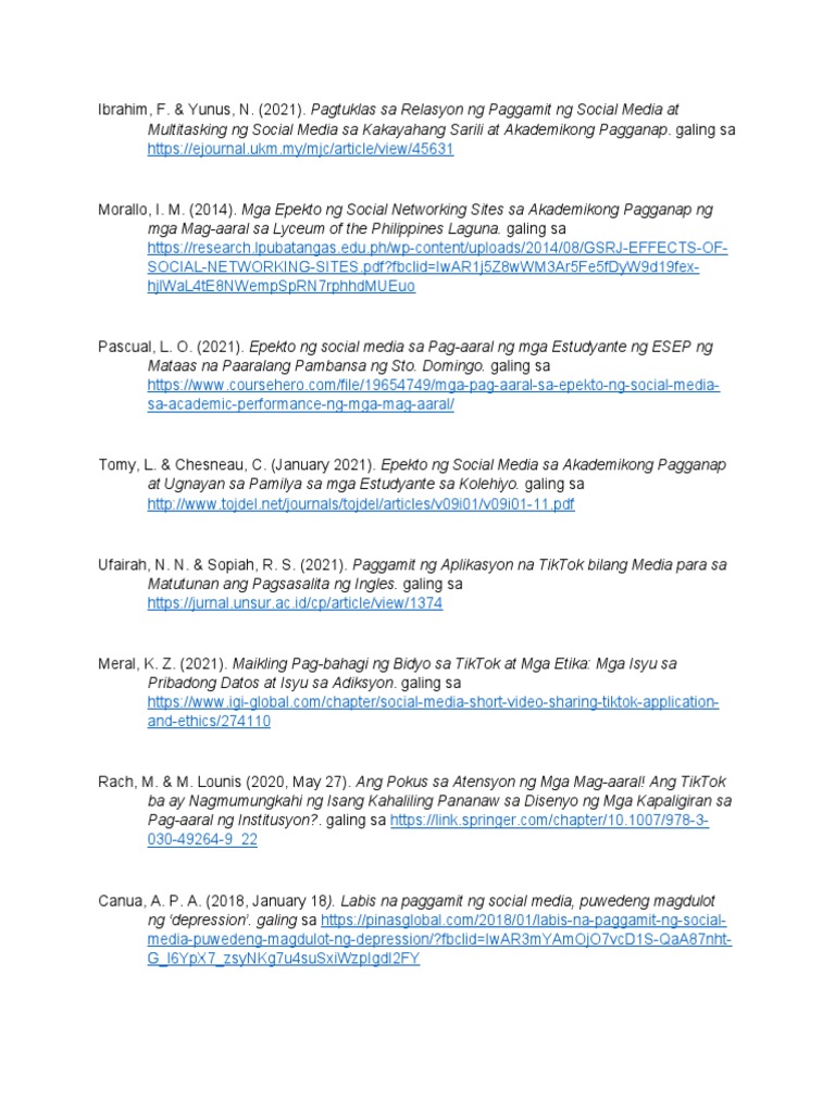 Pagbasa BIBLIOGRAPHY | PDF