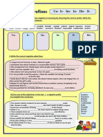 Negative Prefixes Exercises Fun Activities Games - 75672 PDF