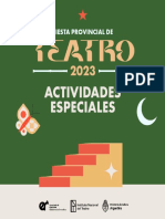 Programación Actividades Especiales Fiesta Provincial Del Teatro Entre Ríos 2023