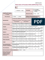 Direct Observation of Procedural Skills (DOPS) Paper Form PDF