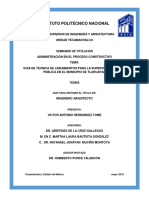 Guía Técnica de Lineamientos para La Supervisión de Obra Pública en El Municipio de Tlahuapan PDF