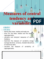 Measures of Central Tendency and Variability
