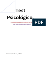 Test Psicológico.: Formulario Del Paciente, Problemas Sociales