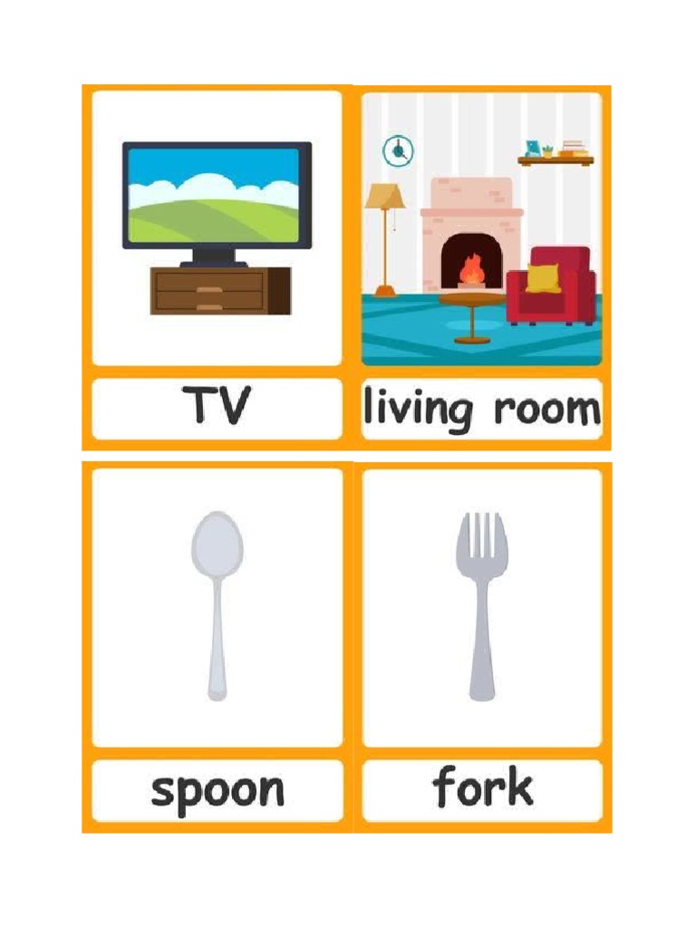 Place in My House Flash Cards PDF