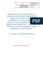 Plan de Vigilancia Prevencion Presencia de Publico y Contro Del COVID19 en El Trabajo de Yajaira Sanchez Barrios