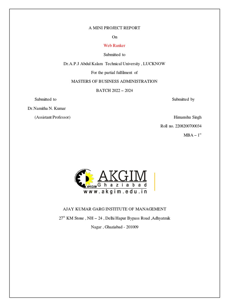 Final Project Himanshu | PDF | Search Engine Optimization | Websites