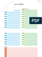 Daily Planner Template for Free Time Tracking App