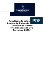 Resultado seleção Projeto Extensão Ensino Coletivo Cordas UFC 2023.1