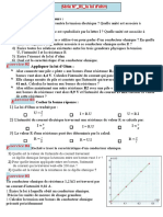 Appliquer La Loi D'ohm: Question de Cours