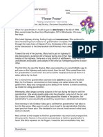 Flower Power Student Copy Reading Passage PDF