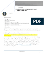 U.S. Navy Office of Naval Intelligence Threat To Shipping (WTS) Report, 5 April - 3 May 2023