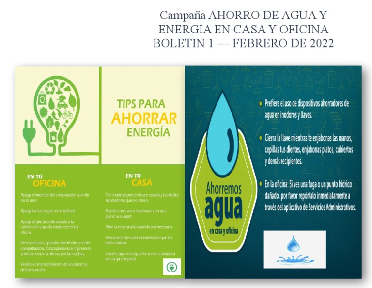 Ahorro de Agua y Energía en Oficinas | PDF