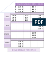 Horarios Especiales 2022