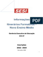 Informações Itinerários Formativos - Novo Ensino Médio 2023 - SESI-SP PDF