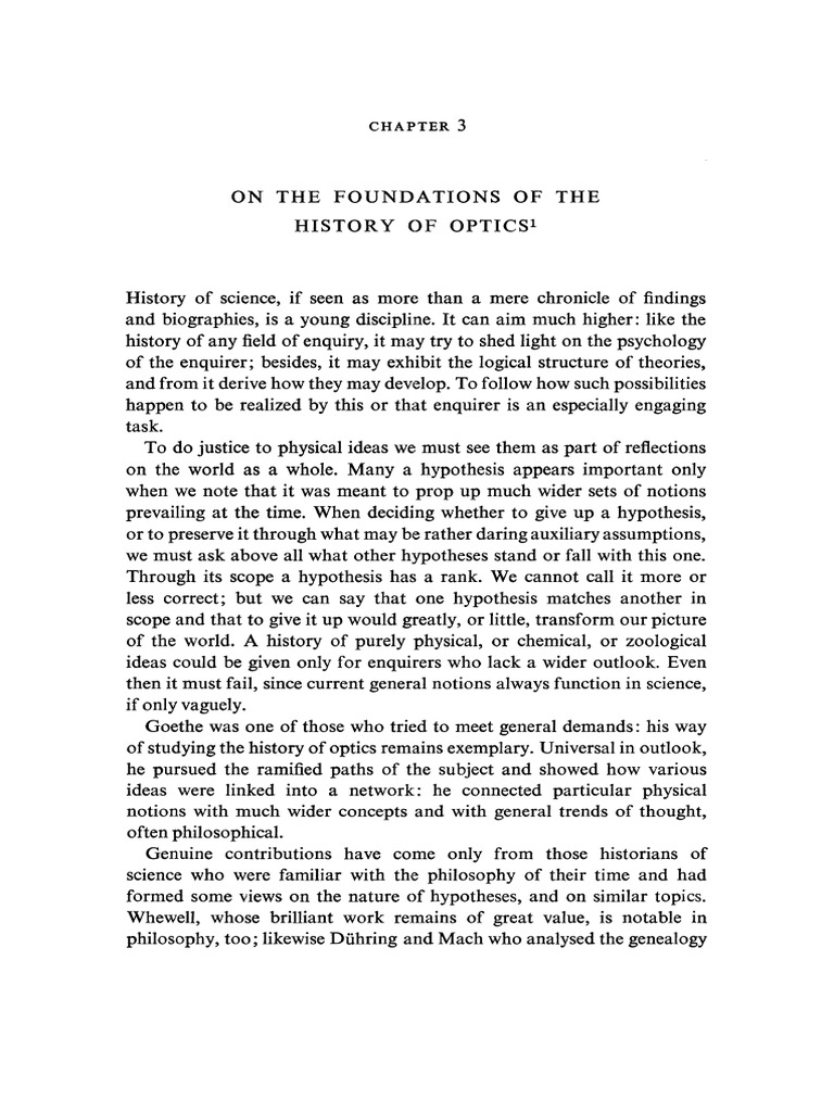Neurath On The Foundations of The History of Optics PDF PDF Light