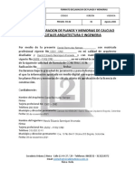 Declaracion de Planos y Memorias de Calculo Digitales Arquitectura e Ingenieria