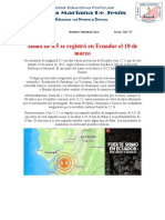 Sismo de 6.5 Se Registró en Ecuador El 18 de Marzo