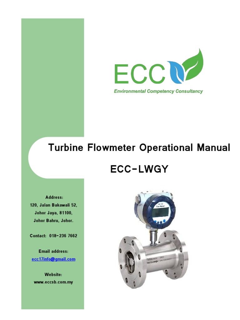 ECC Manual-Turbine Fow Meter | PDF | Flow Measurement | Pipe (Fluid ...