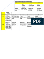 Planificador semanal de actividades preescolares