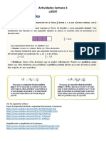 Actividades Semana 1 Matemáticas