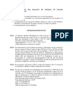 Problemas Propuestos de Balance de Energía