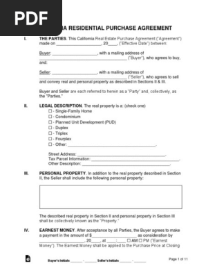 California-Residential-Purchase-Agreement